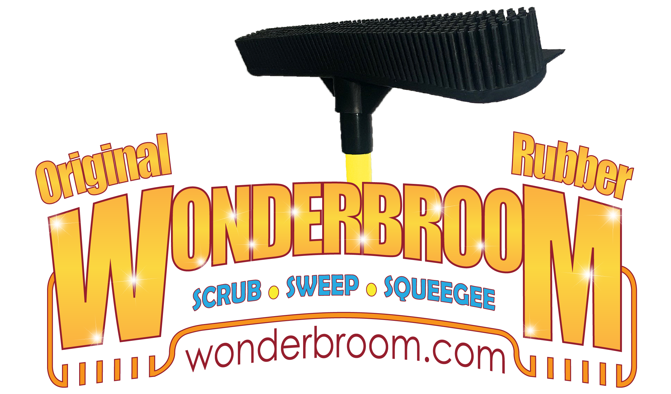 Wonder Broom Rubber Bristle Slim